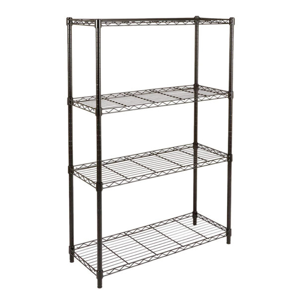 Estanteria de 4 niveles / Negra (120 x 72 x 35)