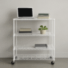 Estanteria de 4 niveles con Ruedas / Blanca (120 x 72 x 35)