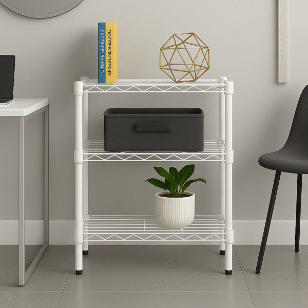 Estanteria de 3 niveles / Blanca (90 x 70 x 35)