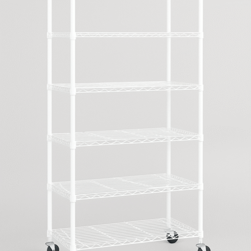 Estanteria de 6 niveles con Ruedas / Blanca (180 x 70 x 35)