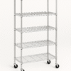 Estanteria de 5 niveles con Ruedas / Cromo (180 x 70 x 35)