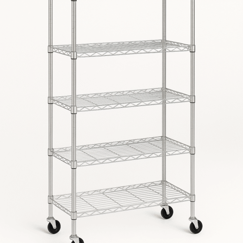 Estanteria de 5 niveles con Ruedas / Cromo (180 x 70 x 35)