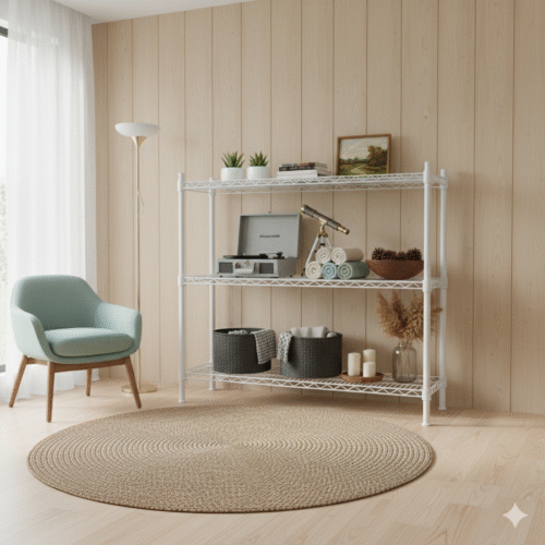 Estantería de 3 niveles / blanca (90 x 120 x 45)