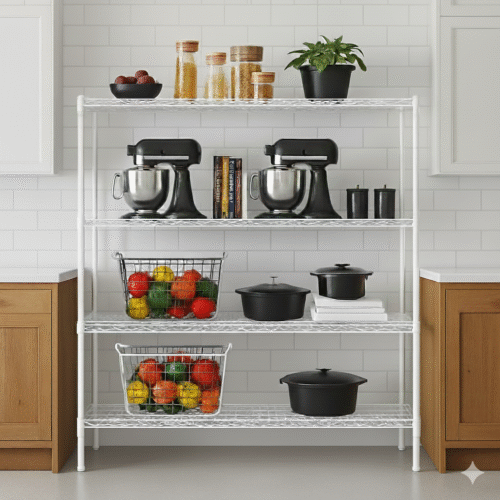 Estantería de 4 niveles / blanca (120 x 120 x 45)